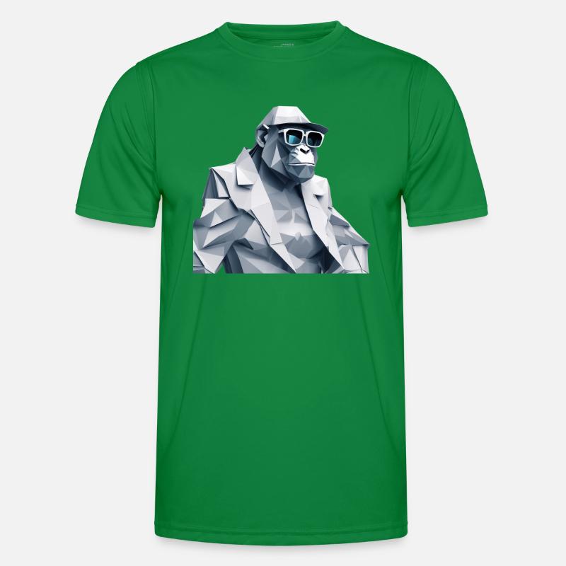Cool monkey in wrinkled robe Men's Functional T-Shirt
