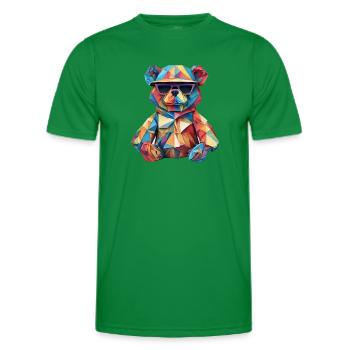 Cool monkey in wrinkled robe - Men's Functional T-Shirt - kelly green - Front - AI Model Male 178 dark (178cm)