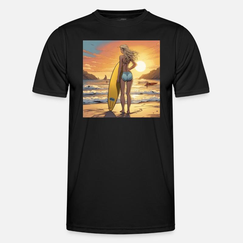 Catchin' Waves in Style - Cool Surfer II T-shirt sport Homme