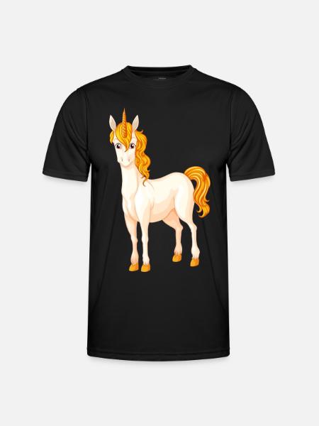 Unicorn - Männer Funktions-T-Shirt - Schwarz