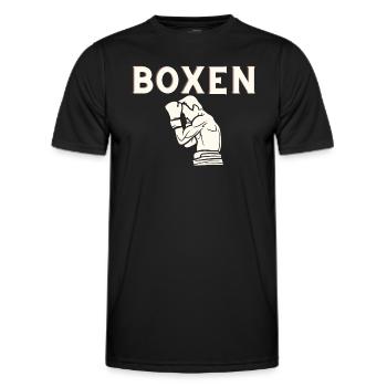 Boxen - Männer Funktions-T-Shirt - Schwarz - Vorne - AI Model Male 178 dark (178cm)