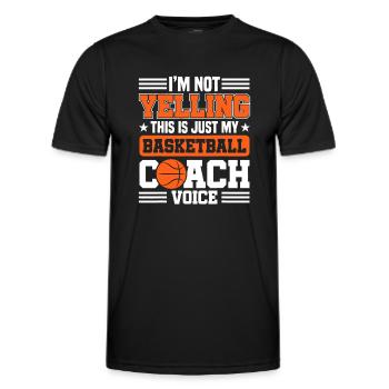 Ich schreie nicht, das ist nur mein Basketballtrainer - Männer Funktions-T-Shirt - Schwarz - Vorne - AI Model Male 178 dark (178cm)