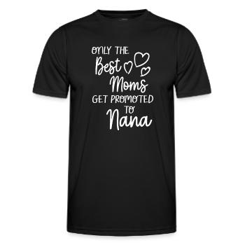 Die besten Mütter werden zur Nana befördert - Männer Funktions-T-Shirt - Schwarz - Vorne - AI Model Male 178 dark (178cm)