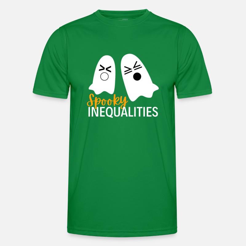 Spooky Inequalities Ghosts - Halloween Math Men's Functional T-Shirt