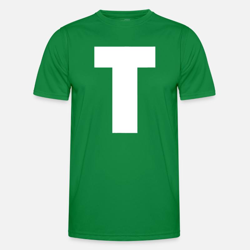 Buchstabe T Großbuchstaben Alphabet Monogramm Initiale Männer Funktions-T-Shirt