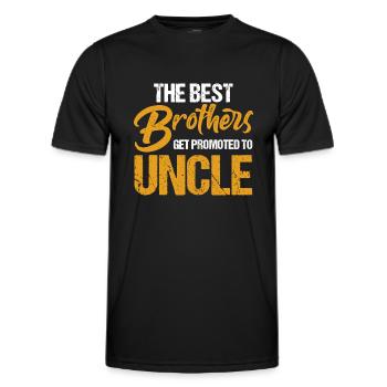 Les meilleurs frères des oncles pour la première fois sont promus - T-shirt sport Homme - noir - Devant - AI Model Male 178 dark (178cm)