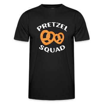 Brezel-Squad | Lustiges Brezel-Brezel-Liebhaber-Geschenk - Männer Funktions-T-Shirt - Schwarz - Vorne - AI Model Male 178 dark (178cm)