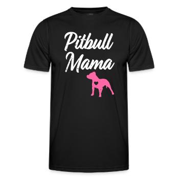 Pitbull Mama Funny womens Pit Bull Mom Pit Bull - Men's Functional T-Shirt - black - Front - AI Model Male 178 dark (178cm)