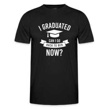 J’ai obtenu mon diplôme Puis-je retourner au lit maintenant Graduation - T-shirt sport Homme - noir - Devant - AI Model Male 178 dark (178cm)