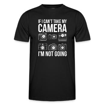 Drôle de conception photographique de prise de vue avec mon appareil photo - T-shirt sport Homme - noir - Devant - AI Model Male 178 dark (178cm)