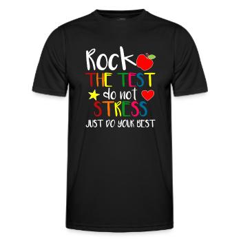 Rock The Test Teacher Journée de test Journée de test - T-shirt sport Homme - noir - Devant - AI Model Male 178 dark (178cm)