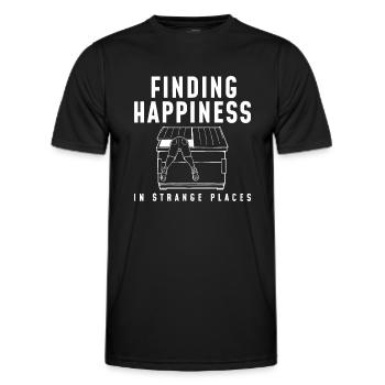 Happiness Lustiges Müllcontainer-Tauchen - Männer Funktions-T-Shirt - Schwarz - Vorne - AI Model Male 178 dark (178cm)