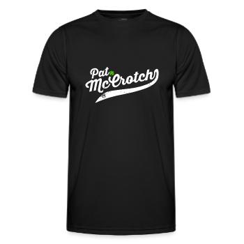 Pat McCrotch Funny Irish Name | St Patricks Day - Men's Functional T-Shirt - black - Front - AI Model Male 178 dark (178cm)