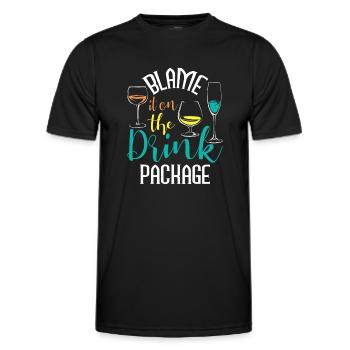 Blâmez-le sur l’amateur de croisière de paquet de boissons - T-shirt sport Homme - noir - Devant - AI Model Male 178 dark (178cm)