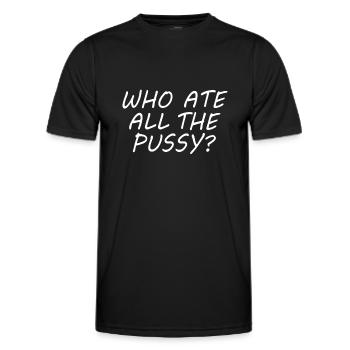 Who Ate All The Funny Sarcastic Popular Trendy - Men's Functional T-Shirt - black - Front - AI Model Male 178 dark (178cm)