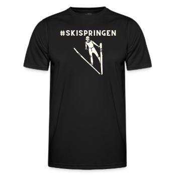 Skispringen - Männer Funktions-T-Shirt - Schwarz - Vorne - AI Model Male 178 dark (178cm)