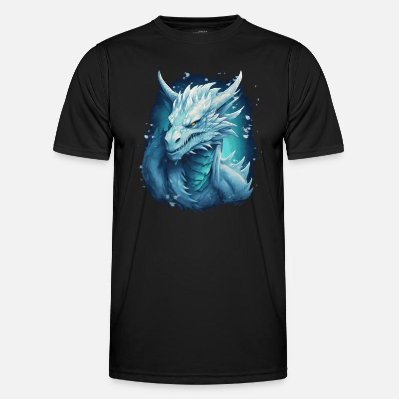 Eisdrache Fantasy Drache Männer Funktions-T-Shirt