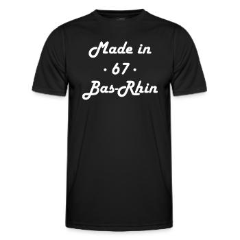 Made in Bas Rhin - T-shirt sport Homme - noir - Devant - AI Model Male 178 dark (178cm)