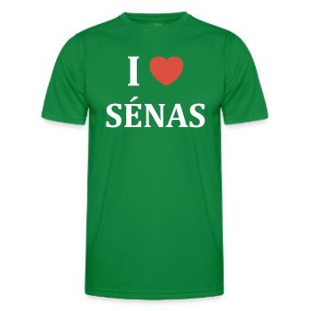 i love sénas - T-shirt sport Homme - vert - Devant - AI Model Male 178 dark (178cm)