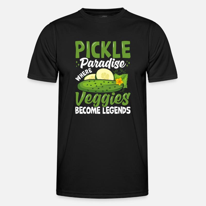 Pickle paradise- Cucumber Gift - Men's Functional T-Shirt - black