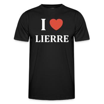 i love Lierre - T-shirt sport Homme - noir - Devant - AI Model Male 178 dark (178cm)