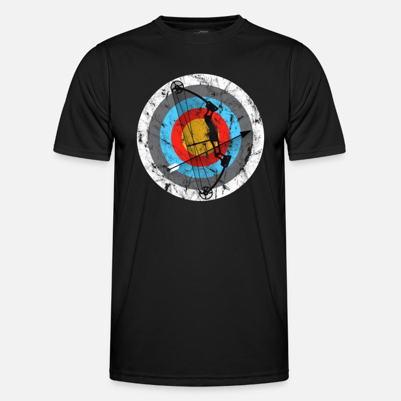 Archery Target Compound Bow Gift - Männer Funktions-T-Shirt - Schwarz