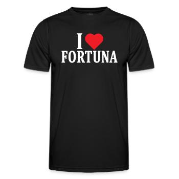 T-Shirt I love Fortuna T-Shirt Geschenkidee - Männer Funktions-T-Shirt - Schwarz - Vorne - AI Model Male 178 dark (178cm)