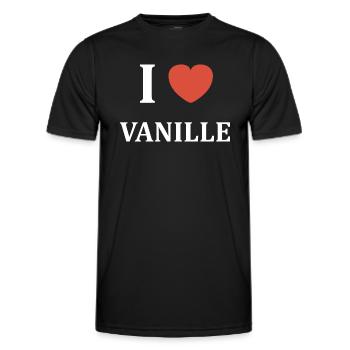 i love vanille - T-shirt sport Homme - noir - Devant - AI Model Male 178 dark (178cm)