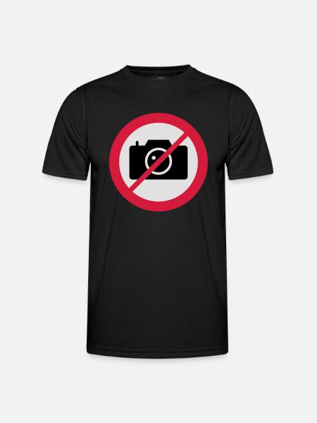 road sign camera - Men's Functional T-Shirt - black