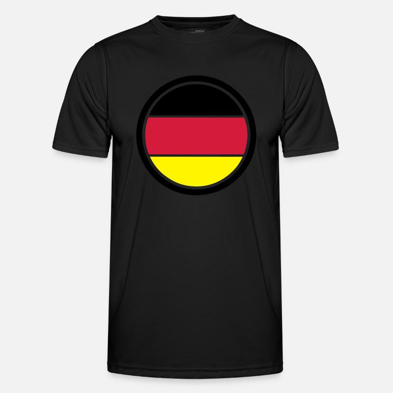 Deutschland Emblem - Männer Funktions-T-Shirt - Schwarz