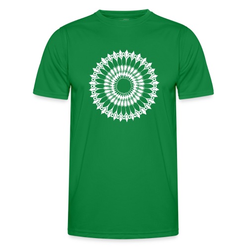 White Sunflower Mandala - Men's Functional T-Shirt