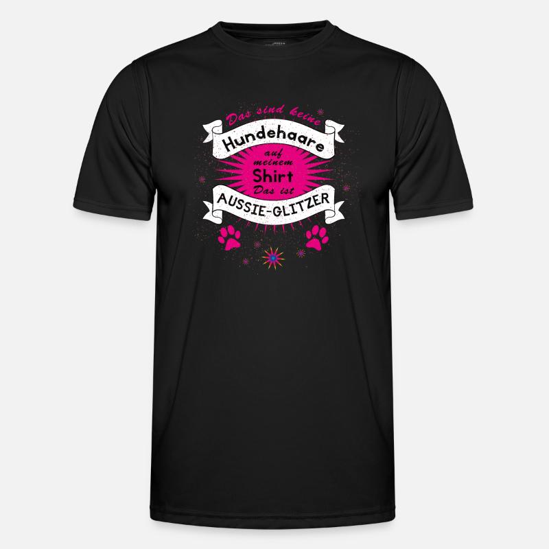 Aussie Glitzer pink Männer Funktions-T-Shirt