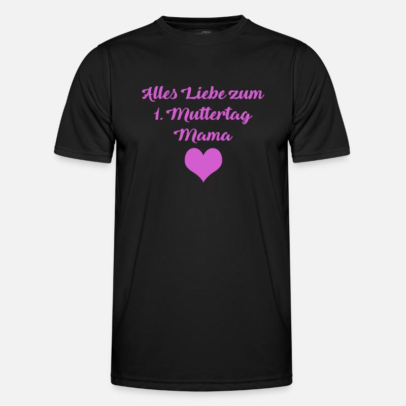 1. Muttertag Mädchen - Männer Funktions-T-Shirt - Schwarz