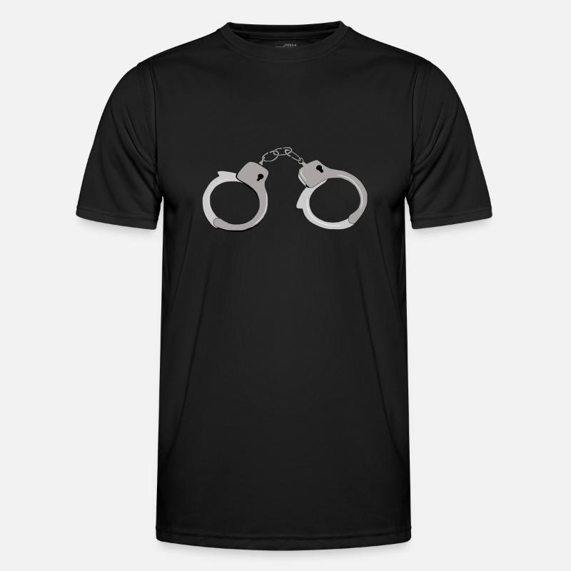 Handschellen Männer Funktions-T-Shirt