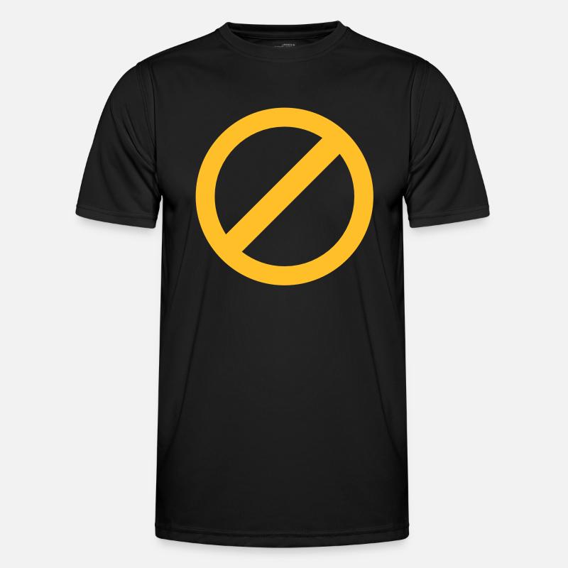 strikeout none NO symbol - Men's Functional T-Shirt - black