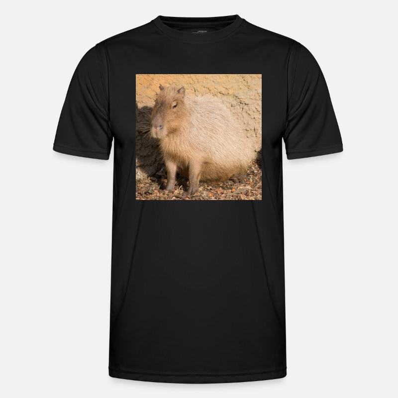 Capybara capybara (Hydrochoerus hydrochaeris) - Men's Functional T-Shirt - black