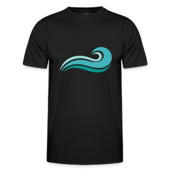 OCEAN - Men's Functional T-Shirt - black - Front - AI Model Male 178 dark (178cm)
