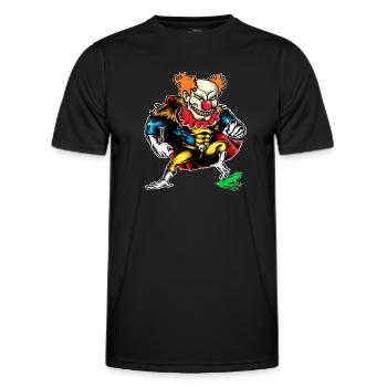 Bad Horror Clown with Frog T-Shirt Hero - Men's Functional T-Shirt - black - Front - AI Model Male 178 dark (178cm)