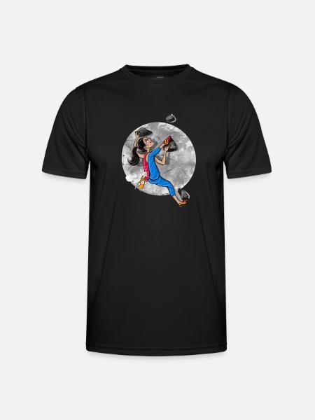 Flexibility - Kletter T-Shirt - Männer Funktions-T-Shirt - Schwarz