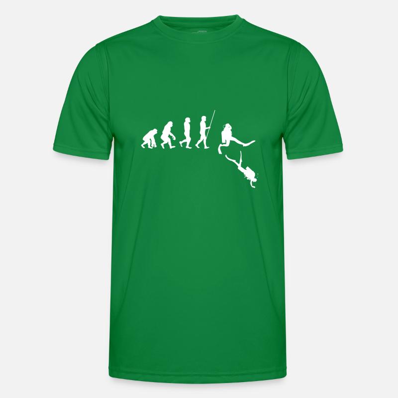 Tauchen Evolution Taucher Unterwasser Geschenk Männer Funktions-T-Shirt