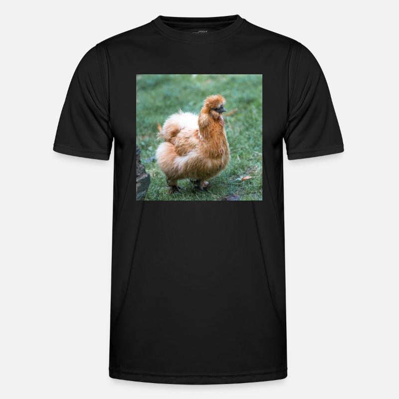 Dwarf-silky chicken (Dwarf silk chicken) - Men's Functional T-Shirt - black