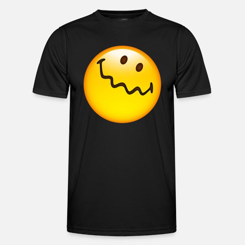 Smiley Glossy Uncertain Men's Functional T-Shirt