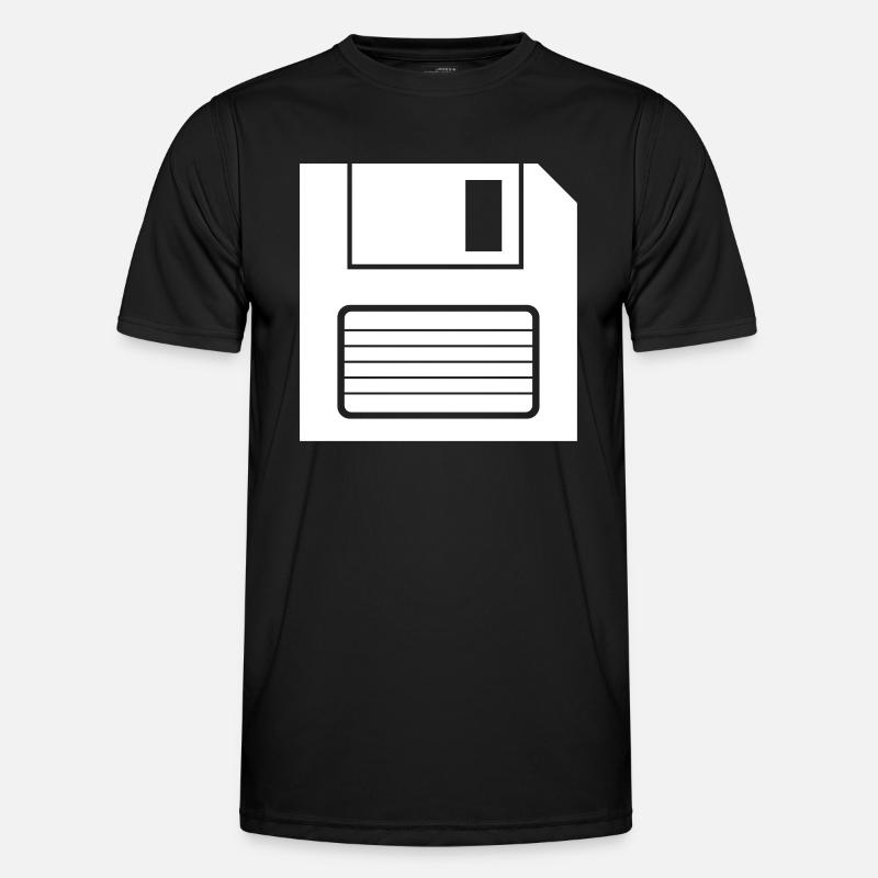 Floppy disk storage symbol - Men's Functional T-Shirt - black