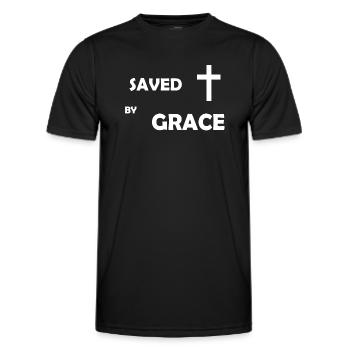 Eglise chrétienne chrétienne catholique - T-shirt sport Homme - noir - Devant - AI Model Male 178 dark (178cm)
