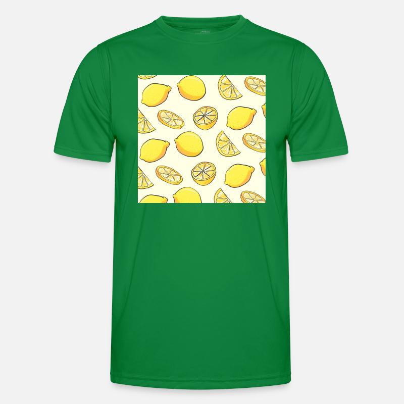 Fruit Summer Pattern Lemons Pattern Lemons Citrus Men's Functional T-Shirt