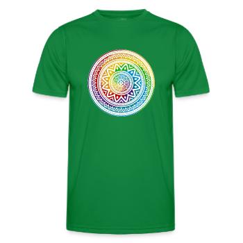 Mandala- Ying Yang - Men's Functional T-Shirt - kelly green - Front - AI Model Male 178 dark (178cm)