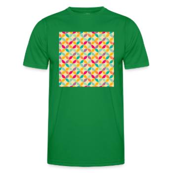 Retro pattern - Men's Functional T-Shirt - kelly green - Front - AI Model Male 178 dark (178cm)