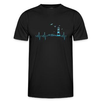 Côte Pouls - T-shirt sport Homme - noir - Devant - AI Model Male 178 dark (178cm)