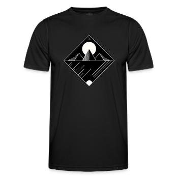 Pyramid, minimal - Men's Functional T-Shirt - black - Front - AI Model Male 178 dark (178cm)