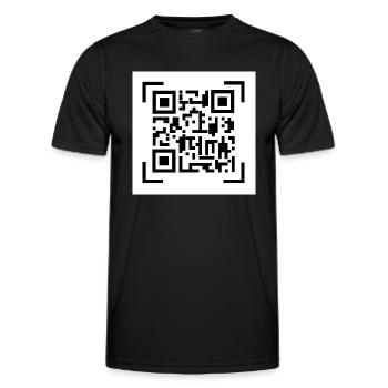 code-barres - T-shirt sport Homme - noir - Devant - AI Model Male 178 dark (178cm)